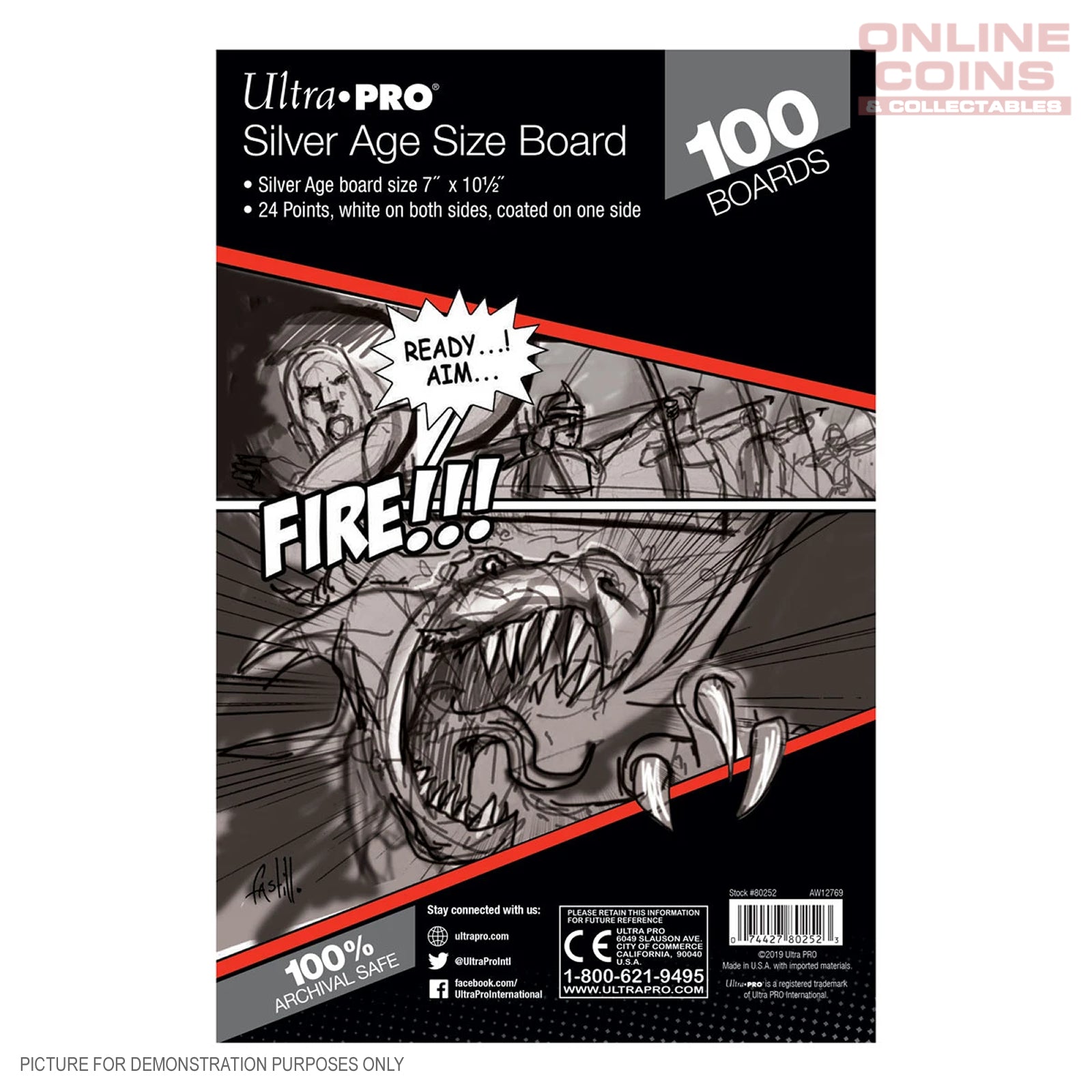Ultra Pro SILVER SIZE Comic Backing Boards - PACK OF 100